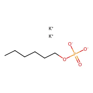 Phosphoric acid, monohexyl ester, potassium salt (1:2) structure