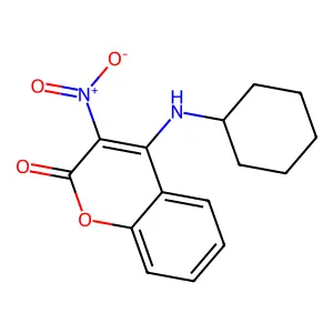 Coumarin, 4-cyclohexylamino-3-nitro- structure