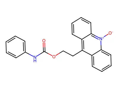 2-(10-oxidoacridin-10-ium-9-yl)ethyl N-phenylcarbamate structure