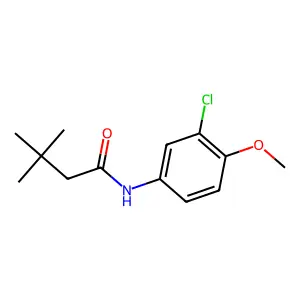 N-(3-chloro-4-methoxyphenyl)-3,3-dimethylbutanamide structure