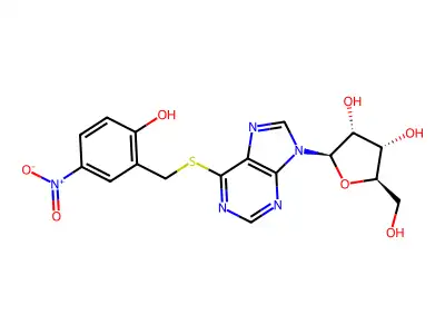 S-(2-Hydroxy-5-nitrobenzoyl)-6-thioinosine structure
