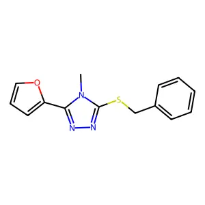 3-(benzylsulfanyl)-5-(furan-2-yl)-4-methyl-4H-1,2,4-triazole structure