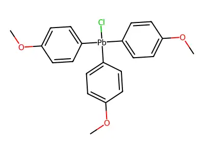 Chlorotris(4-methoxyphenyl)lead structure