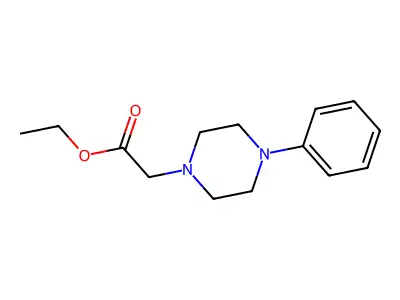 1-Piperazineacetic acid, 4-phenyl-, ethyl ester structure