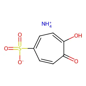 4-Hydroxy-5-oxocyclohepta-1,3,6-triene-1-sulfonic acid--ammonia (1/1) structure