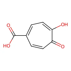 4-Hydroxy-5-oxocyclohepta-1,3,6-triene-1-carboxylic acid structure