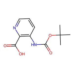 3-{[(Tert-butoxy)carbonyl]amino}pyridine-2-carboxylic acid structure