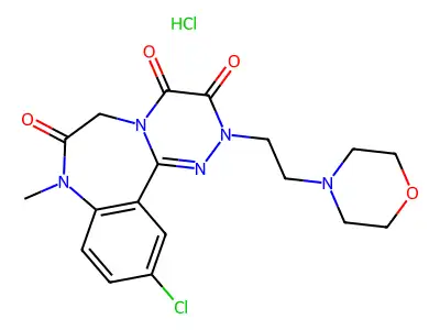 11-Chloro-8-methyl-2-(2-morpholin-4-ylethyl)-2,8-dihydro[1,2,4]triazino[4,3-d][1,4]benzodiazepine-3,4,7(6H)-trione structure