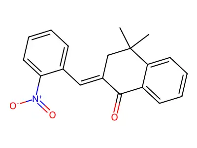 4,4-dimethyl-2-[(2-nitrophenyl)methylidene]-3H-naphthalen-1-one structure