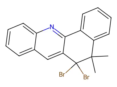6,6-Dibromo-5,5-dimethylbenzo[c]acridine structure