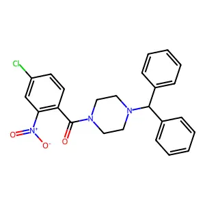 (4-Chloro-2-nitrophenyl)[4-(diphenylmethyl)piperazin-1-yl]methanone structure