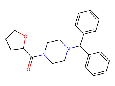 (4-Benzhydrylpiperazin-1-yl)-(oxolan-2-yl)methanone structure