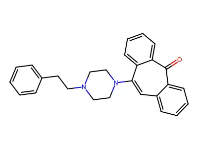 5H-Dibenzo(a,d)cyclohepten-5-one, 10-(4-(2-phenylethyl)-1-piperazinyl)- structure