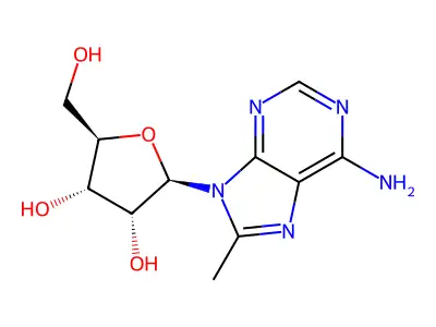 8-Methyladenosine structure