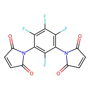 1,1'-(四氟间亚苯基)双马来酰亚胺 structure