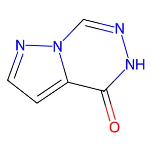 4H,5H-pyrazolo(1,5-d)(1,2,4)triazin-4-one structure