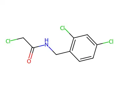 2-chloro-N-[(2,4-dichlorophenyl)methyl]acetamide structure