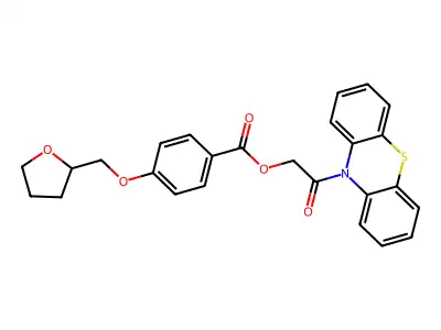 (2-Oxo-2-phenothiazin-10-ylethyl) 4-(oxolan-2-ylmethoxy)benzoate structure