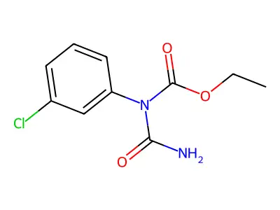 Carbamic acid, (aminocarbonyl)(3-chlorophenyl)-, ethyl ester structure