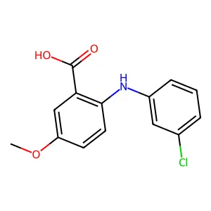 2-(3-Chloroanilino)-5-methoxybenzoic acid structure