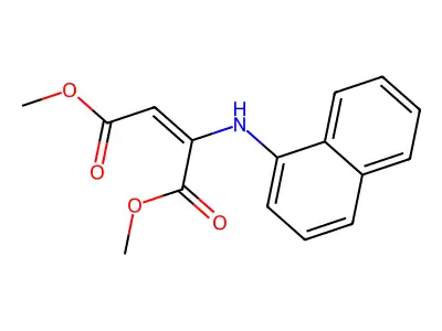 Dimethyl 2-(naphthalen-1-ylamino)but-2-enedioate structure