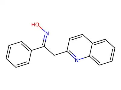 Ethanone, 1-phenyl-2-(2-quinolinyl)-, oxime structure