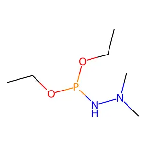 2-Diethoxyphosphanyl-1,1-dimethylhydrazine structure