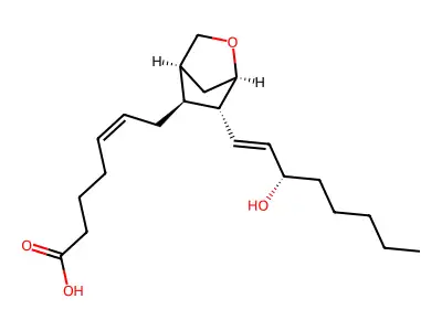 7-[6-(3-Hydroxyoct-1-enyl)-2-oxabicyclo[2.2.1]heptan-5-yl]hept-5-enoic acid structure