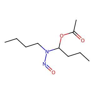 1-Butanol, 1-(butylnitrosoamino)-, acetate (ester) structure