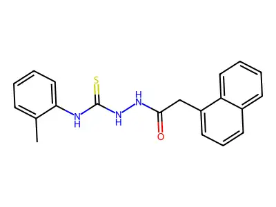 1-Naphthaleneacetic acid, 2-(((2-methylphenyl)amino)thioxomethyl)hydrazide structure