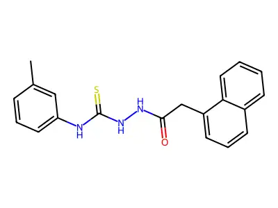 1-Naphthaleneacetic acid, 2-(((3-methylphenyl)amino)thioxomethyl)hydrazide structure