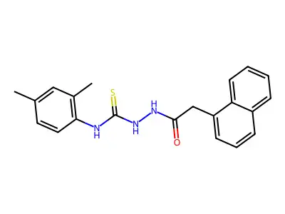 1-Naphthaleneacetic acid, 2-(((2,4-dimethylphenyl)amino)thioxomethyl)hydrazide structure
