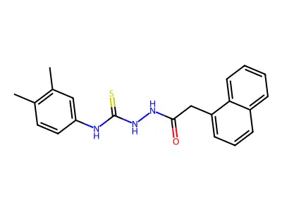 1-Naphthaleneacetic acid, 2-(((3,4-dimethylphenyl)amino)thioxomethyl)hydrazide structure