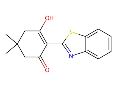 2-Benzothiazol-2-YL-3-hydroxy-5,5-dimethylcyclohex-2-EN-1-one structure