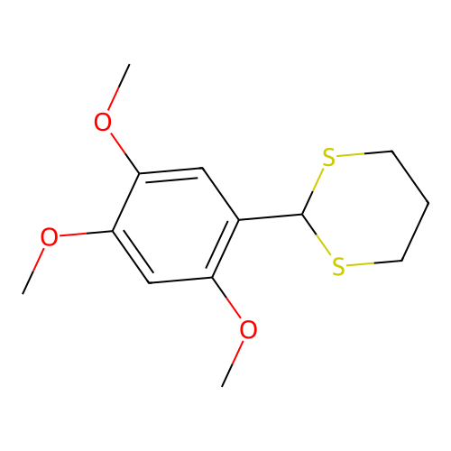 2-(2,4,5-Trimethoxyphenyl)-1,3-dithiane structure