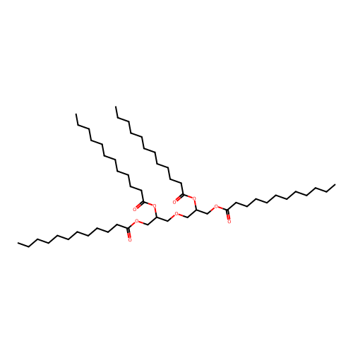 Oxydipropane-3,1,2-triyl tetralaurate structure
