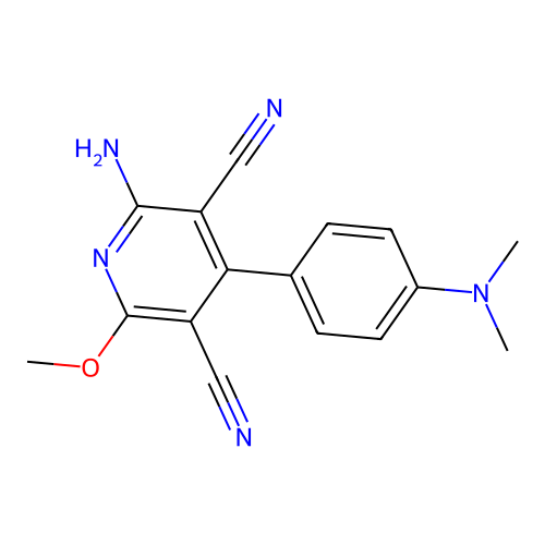 2-Amino-4-[4-(dimethylamino)phenyl]-6-methoxy-3,5-pyridinedicarbonitrile structure