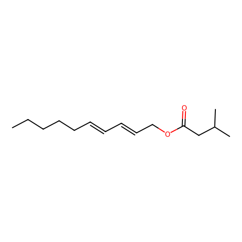 Butanoic acid, 3-methyl-, 2,4-decadienyl ester, (E,E)- structure