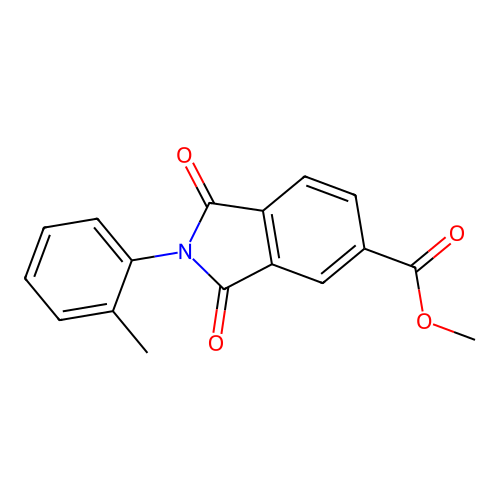 Methyl 2-(2-methylphenyl)-1,3-dioxo-5-isoindolinecarboxylate structure