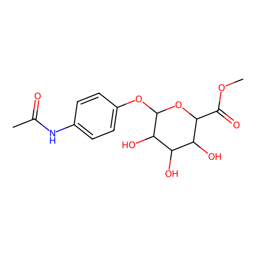 4-Acetamidophenyl b-D-glucuronide methyl ester structure
