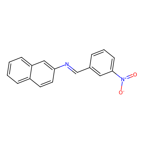 Naphthalen-2-YL-(3-nitro-benzylidene)-amine structure