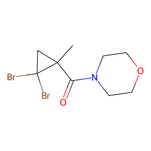 4-[(2,2-Dibromo-1-methylcyclopropyl)carbonyl]morpholine structure