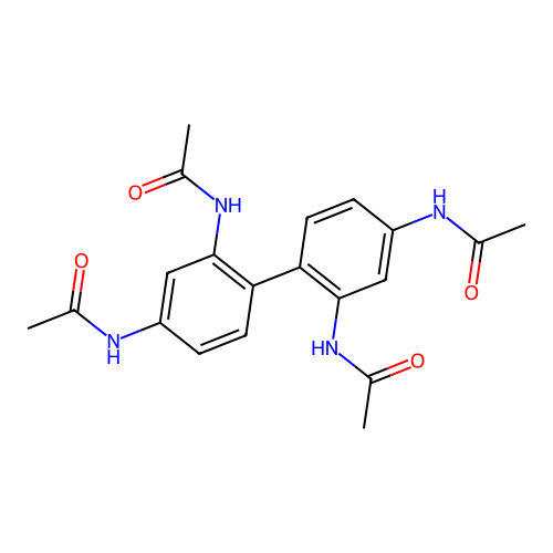 2,2',4,4'-Tetrakis-(acetylamino)-biphenyl structure