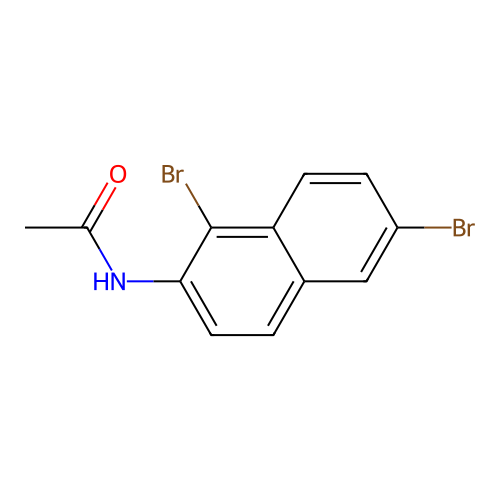 N-(1,6-dibromo-2-naphthyl)acetamide structure