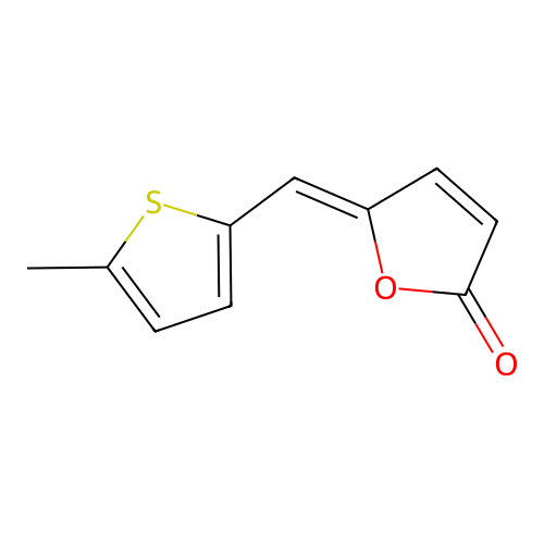 (5Z)-5-[(5-Methyl-2-thienyl)methylene]-2(5H)-furanone structure