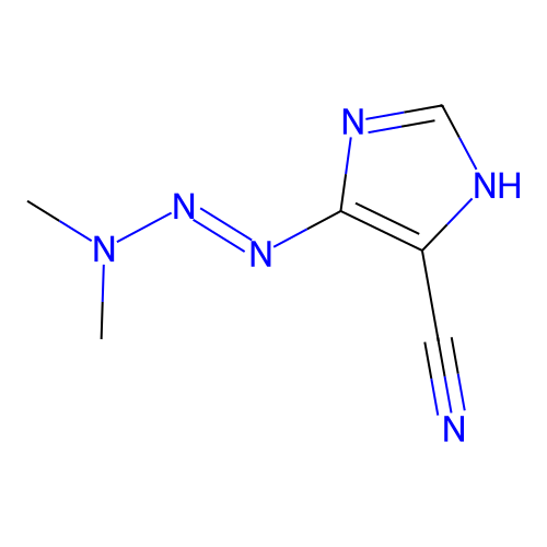 4-(dimethylaminodiazenyl)-1H-imidazole-5-carbonitrile structure