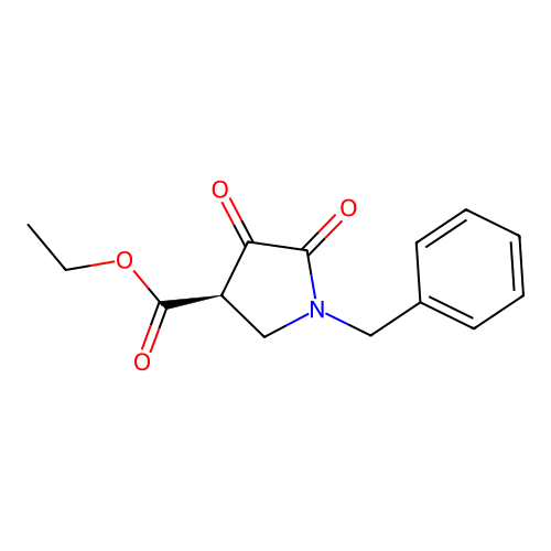 ethyl (3R)-1-benzyl-4,5-dioxopyrrolidine-3-carboxylate structure