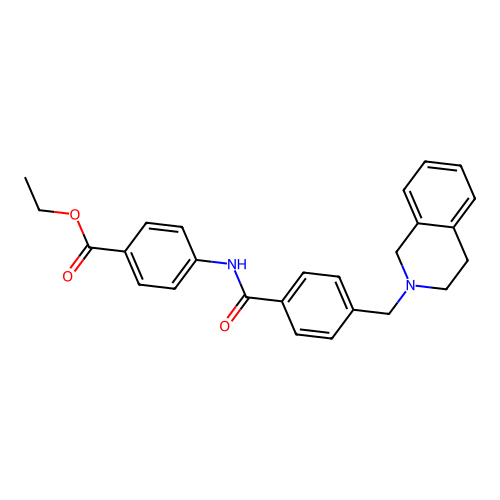 ethyl 4-[[4-(3,4-dihydro-1H-isoquinolin-2-ylmethyl)benzoyl]amino]benzoate structure