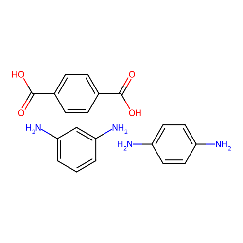 Benzene-1,3-diamine;benzene-1,4-diamine;terephthalic acid structure