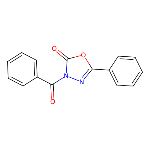 1,3,4-Oxadiazol-2(3H)-one, 3-benzoyl-5-phenyl- structure